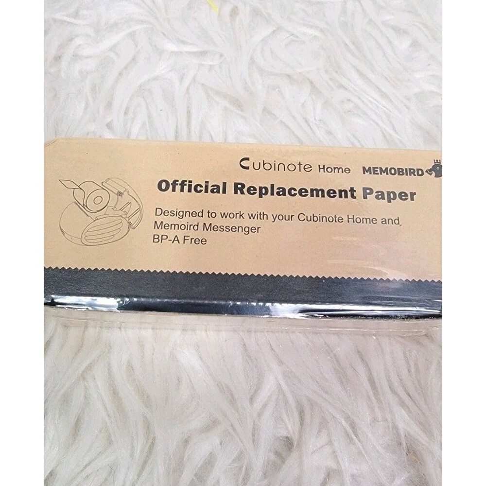 3 Rolls Cubinote Memoird Messenger Printer Replacement Paper White Adhesive